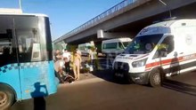 Şanlıurfa’da Kırmızı Işıktan Geçen Motosiklet Halk Otobüsüne Çarptı
