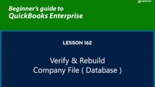 162 - Verify &  Rebuild Company File ( Database )