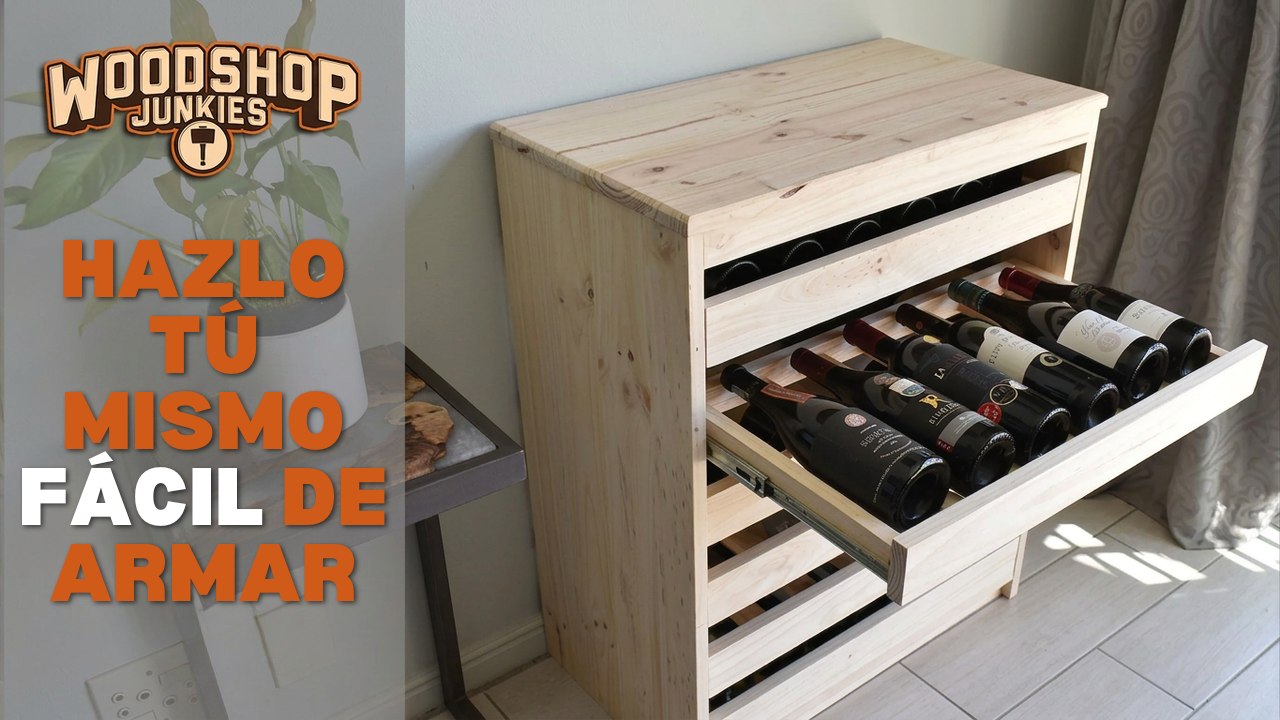 Haz tu propio botellero con cajones: armado fácil para principiantes