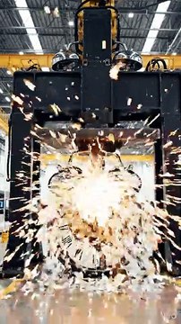 Hydraulic Press Crushing a Clock ⏰💥 Extreme Pressure Test