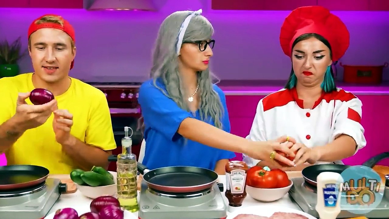 Me vs Grandma Cooking Challenge _ Simple Secret Kitchen Hacks and Tools by Multi DO Challenge😆🥰