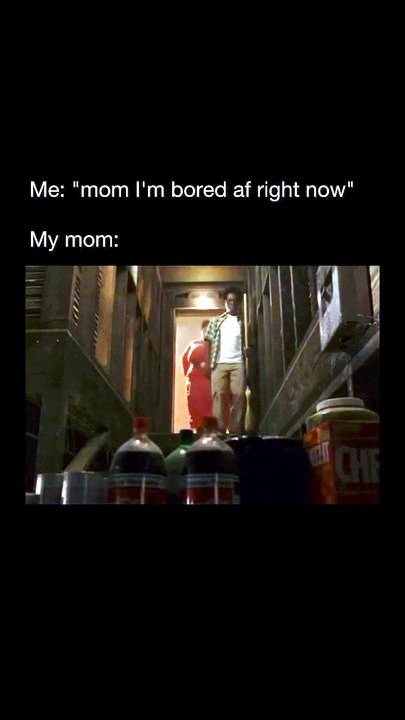 POV: You tell your mom you’re bored, and she gives you a list of chores 🧹😂