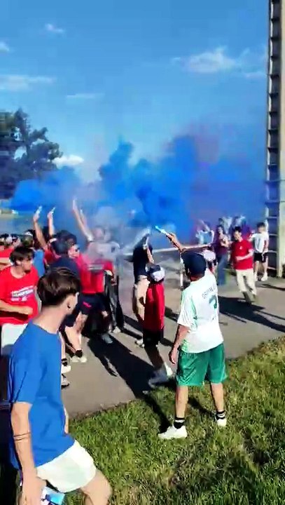 Arrivée au stade des champions de D1