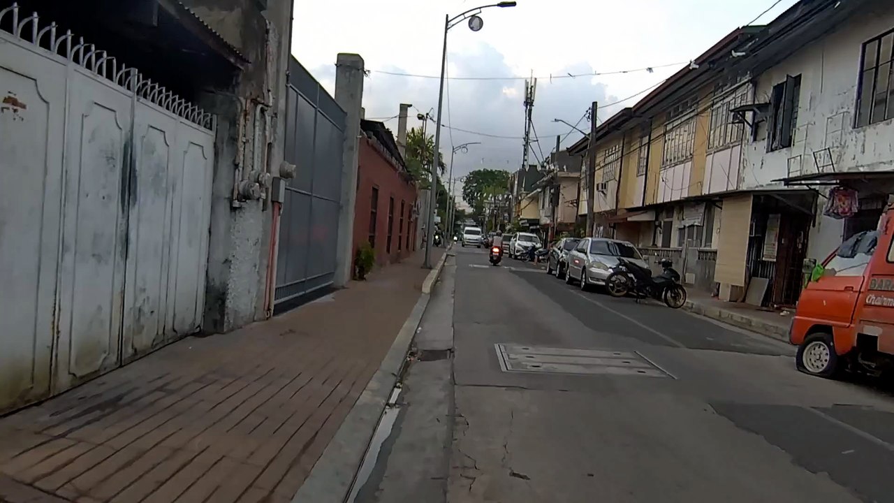 Sidewalk Glide on T. San Luis Street in Manila City in the Philippines