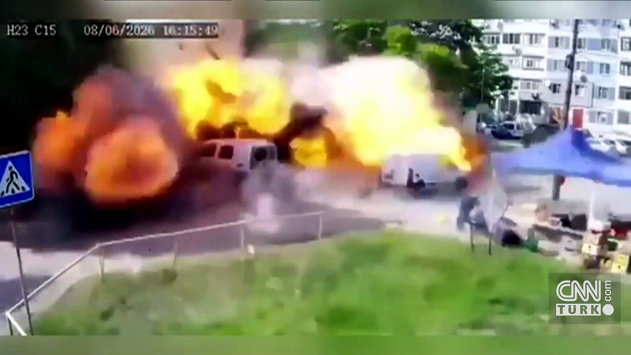 Ukrayna’da dronlu saldırı kamerada
