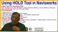 Hold the element and move to another place in Navisworks
