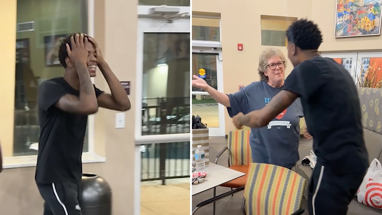 Teen Stunned When First Grade Teacher Who Set Him Off On Right Foot Flies Cross-Country To Surprise Him At Graduation | Happily TV
