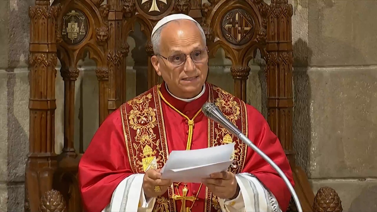 El Papa pide unidad en Barcelona en su primer discurso, en castellano y catalán