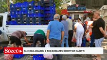 Alıcı bulamadığı 4 ton domatesi ücretsiz dağıttı