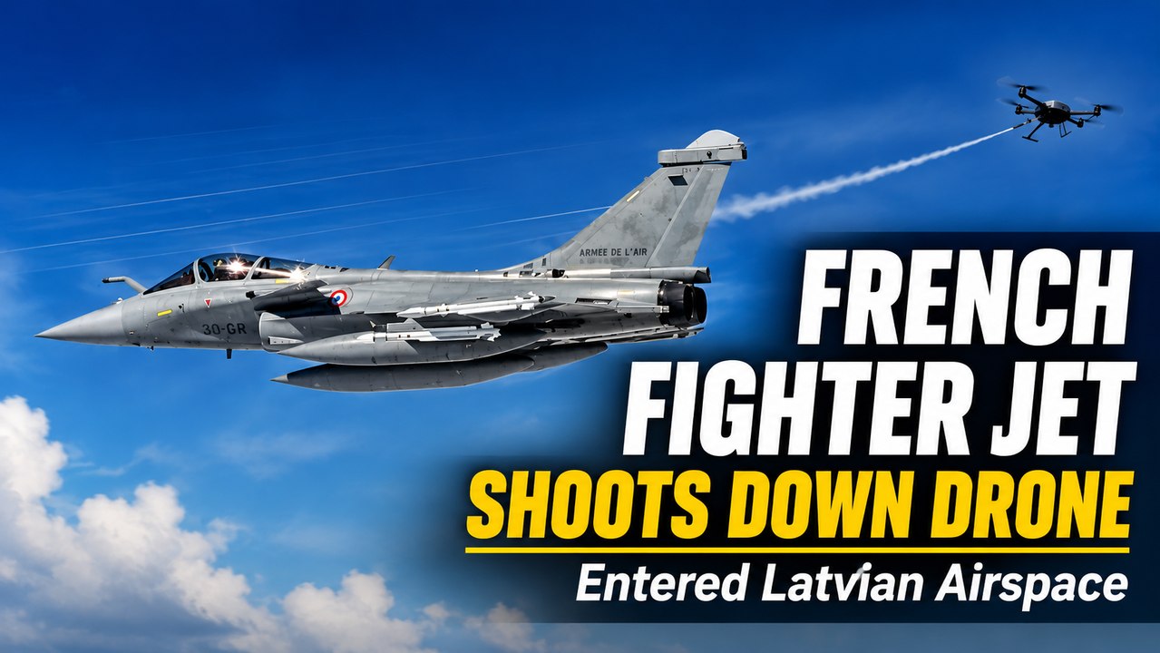 French fighter jet shoots down drone that entered Latvian airspace
