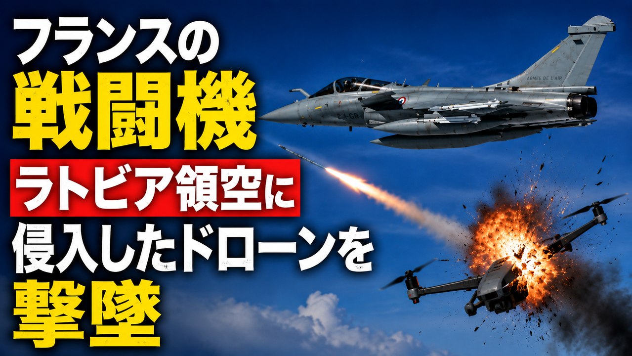 フランスの戦闘機、ラトビア領空に侵入したドローンを撃墜