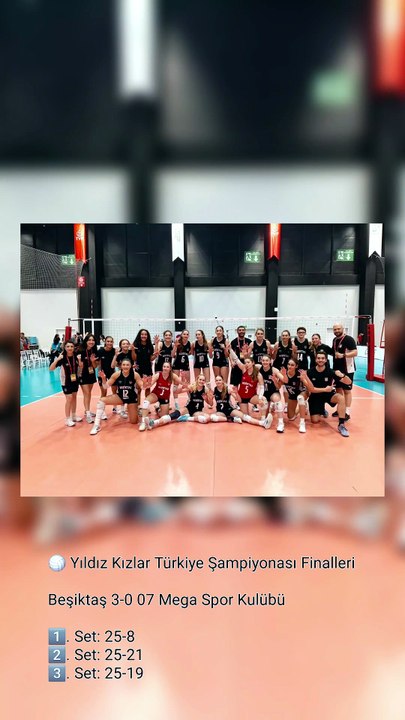 🏐 Yıldız Kızlar Türkiye Şampiyonası Finalleri   Beşiktaş 3-0 07 Mega Spor Kulübü