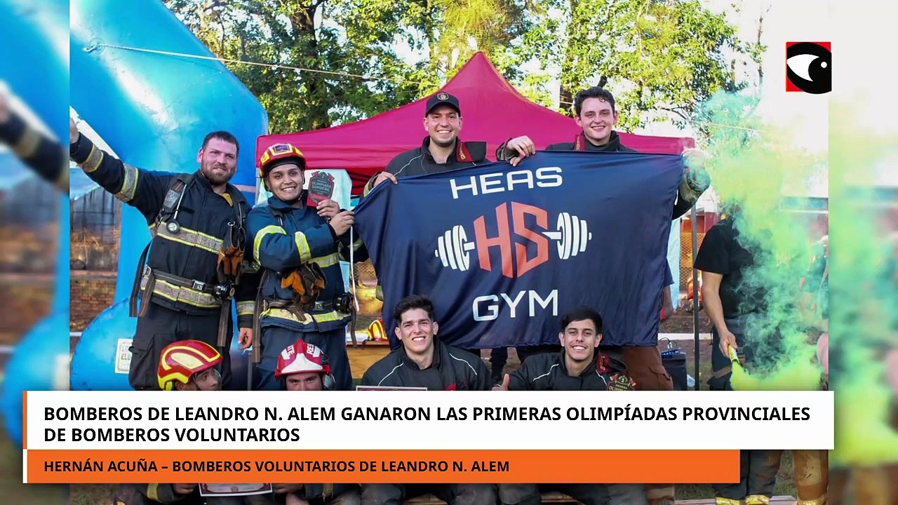 Bomberos de Alem ganaron la primera Olimpiada Provincial de Destrezas Bomberiles