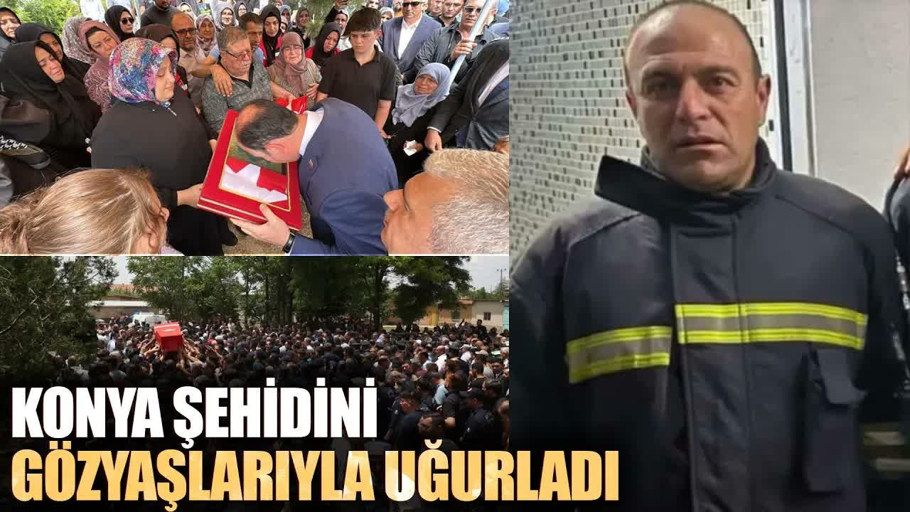 Şehit İtfaiye Eri Mehmet Tekeli Son Yolculuğuna Uğurlandı