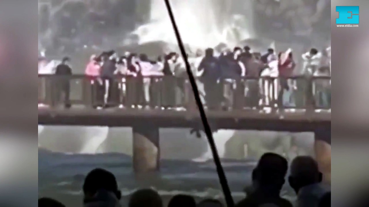 Se arrojó al río en las Cataratas para recuperar un celular