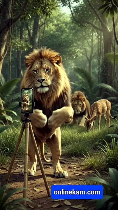 When the lion hunting plan went awry! 😂🦁 #funny #facts #shorts #fyp #viralvideos