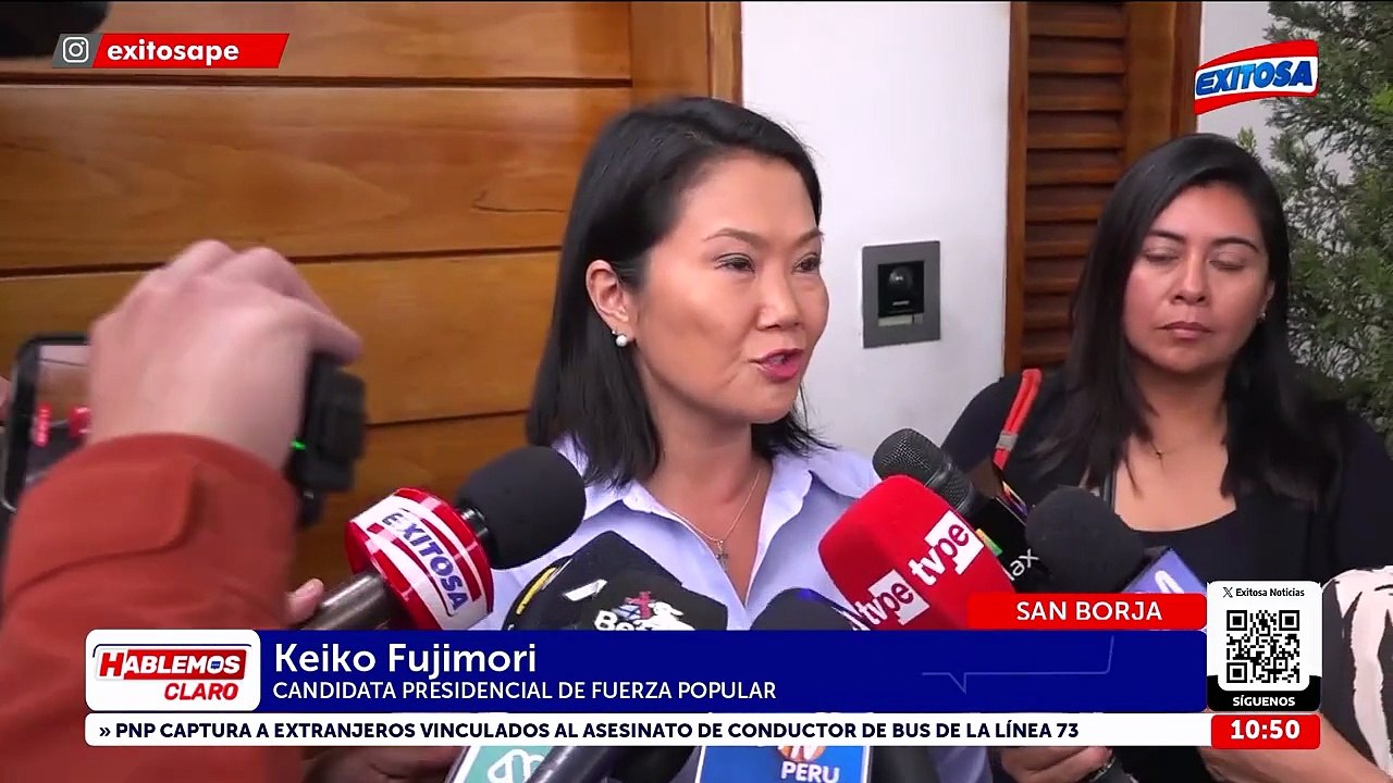 Keiko Fujimori: "El margen es muy ajustado, señalamos que hay un empate técnico"