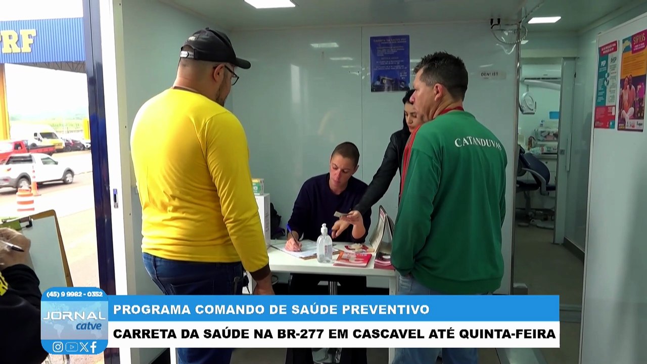 Carreta da Saúde da Polícia Rodoviária Federal começa os atendimentos em Cascavel