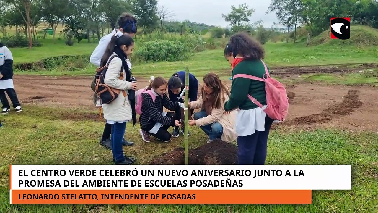 El Centro verde celebró un nuevo aniversario junto a la promesa al ambiente de estudiantes posadeños
