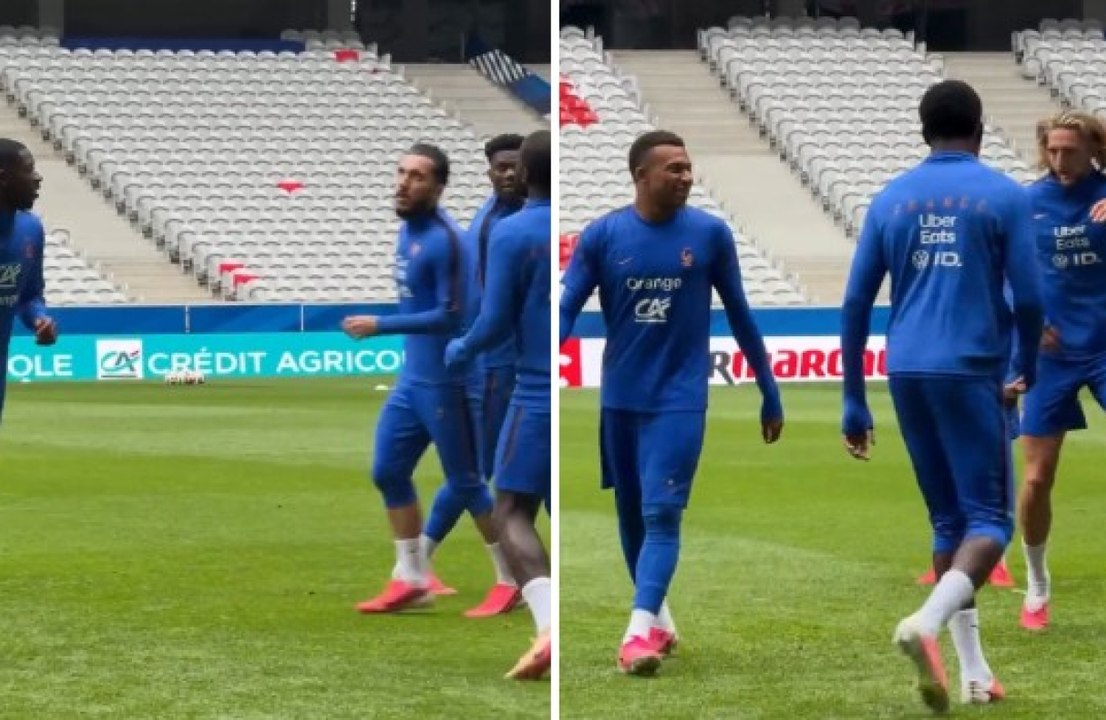 Thuram, Rabiot e Mbappé si allenano così: il riscaldamento della Francia è uno spettacolo