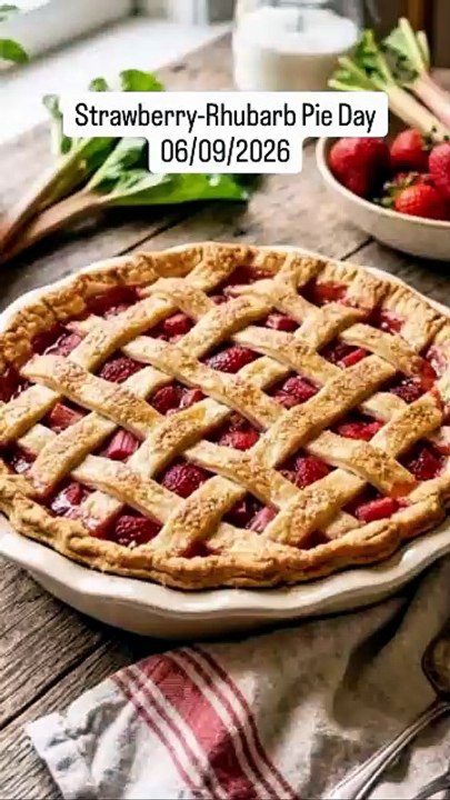 🍓 Le 9 Juin 2026 c'est la journée de la tarte fraise-rhubarbe sur les réseaux