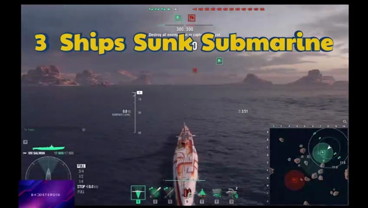 world of warships  US  submarine sinking 3 ships #Boosteroid #worldofwarships