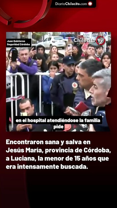 Encontraron sana y salva en Jesús María, provin...