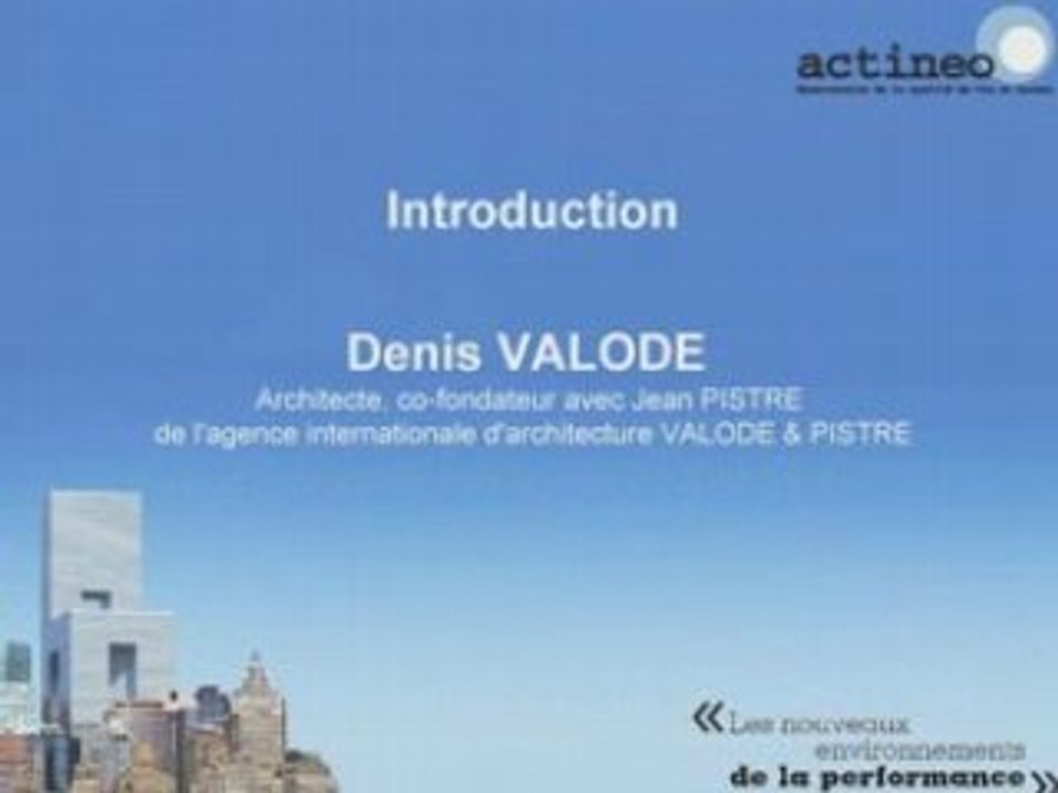 ACTINEO colloque 2 - 1 Denis VALODE