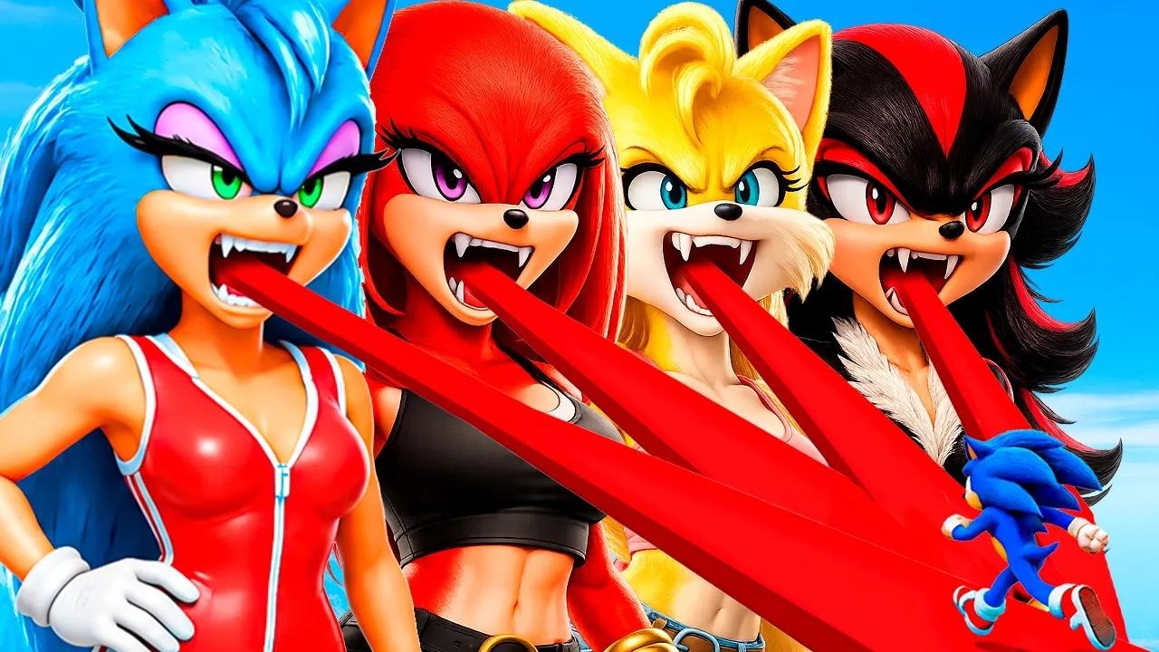 Trying Out All the Female Sonic Characters in GTA 5! (Sonic Movie Mod)