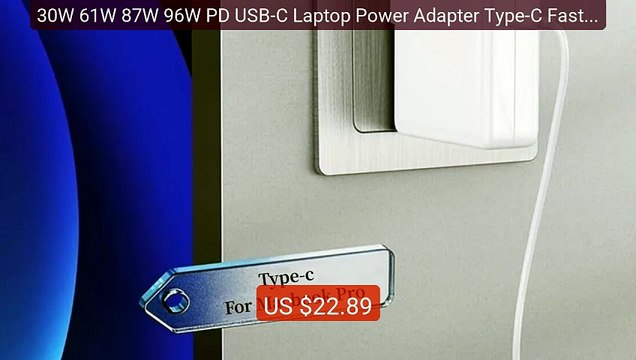 30W 61W 87W 96W PD USB-C Laptop Power Adapter Type-C Fast Charger f... Top Rated 2026 | Buy Now!