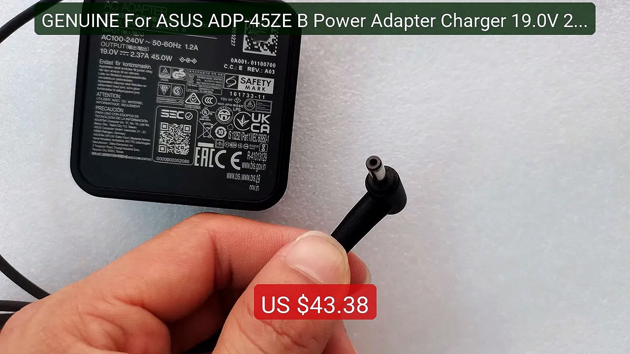 GENUINE For ASUS ADP-45ZE B Power Adapter Charger 19.0V 2.37A ... -- Hot Deal 2026 | Limited Offer!