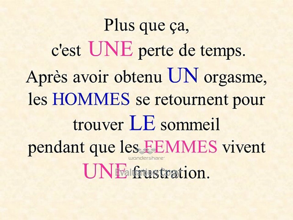 "FEMININ et MASCULIN" !