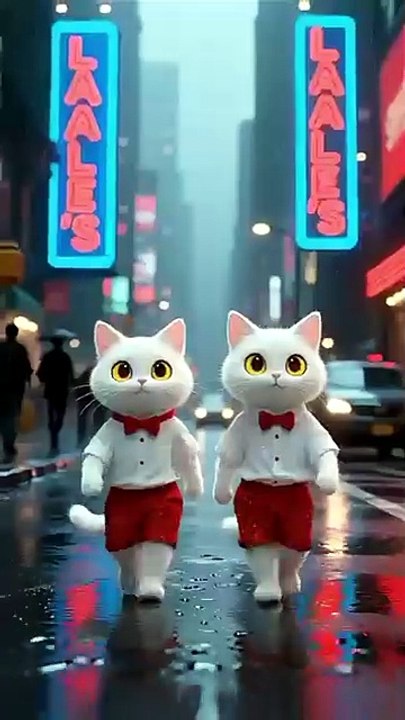 Cutest Friends in the Rain! ☔🐱❤️✨