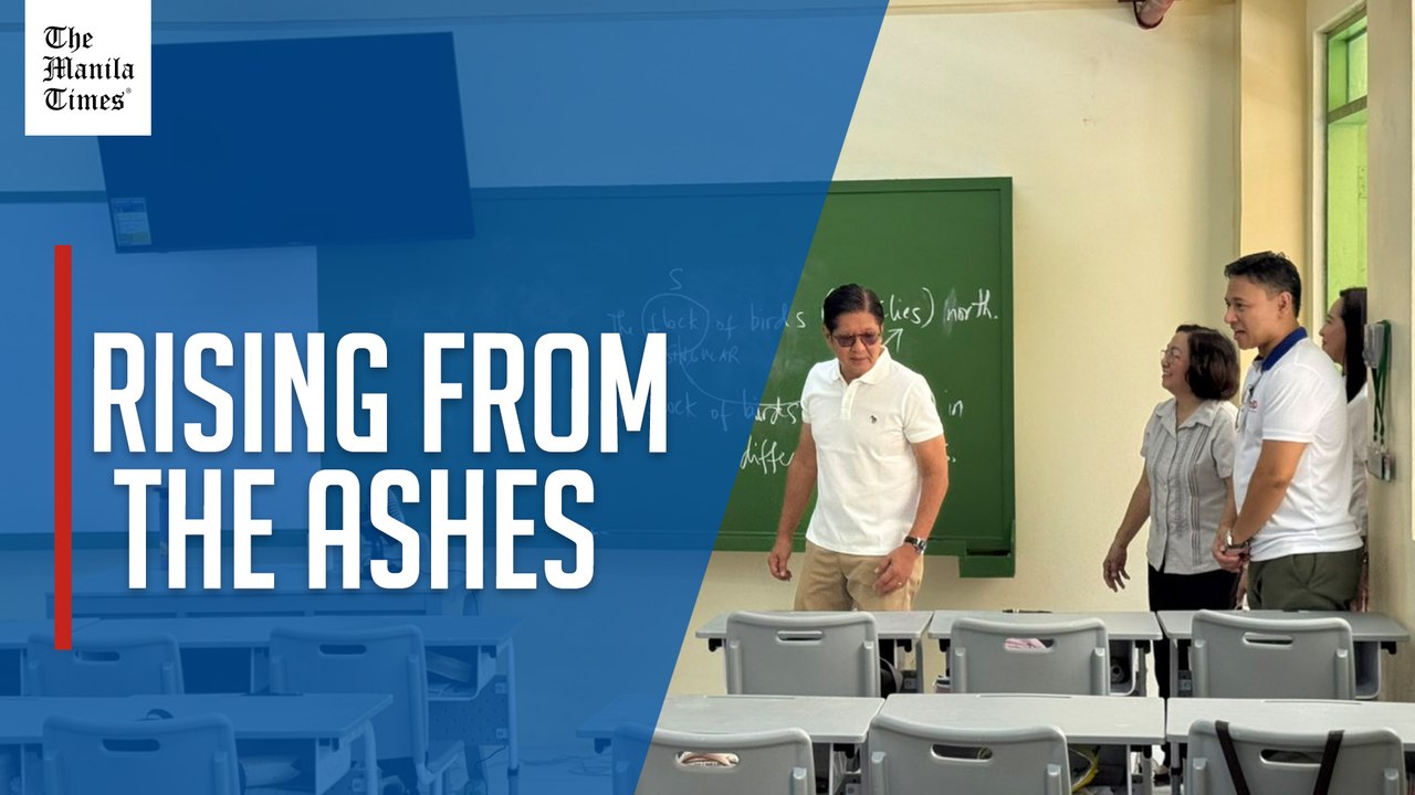 Marcos inspects new buildings in fire-hit Quezon City school