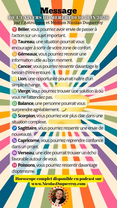 Horoscope de la journée selon votre signe du zodiaque
