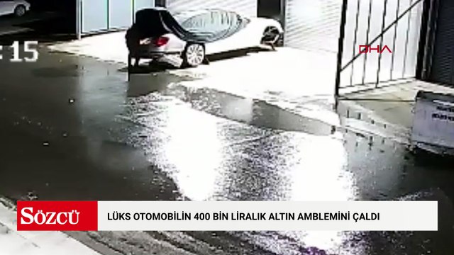 Maslak’ta lüks otomobilin 400 bin liralık altın amblemini çaldı