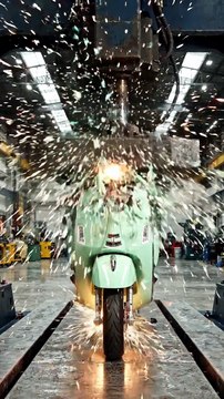Hydraulic Press Crushing a Vespa Scooter 🛵💥 Extreme Pressure Test