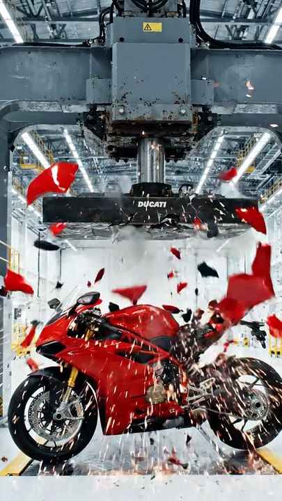 Hydraulic Press Crushes a Motorcycle 🏍️💥 Extreme Crushing Test