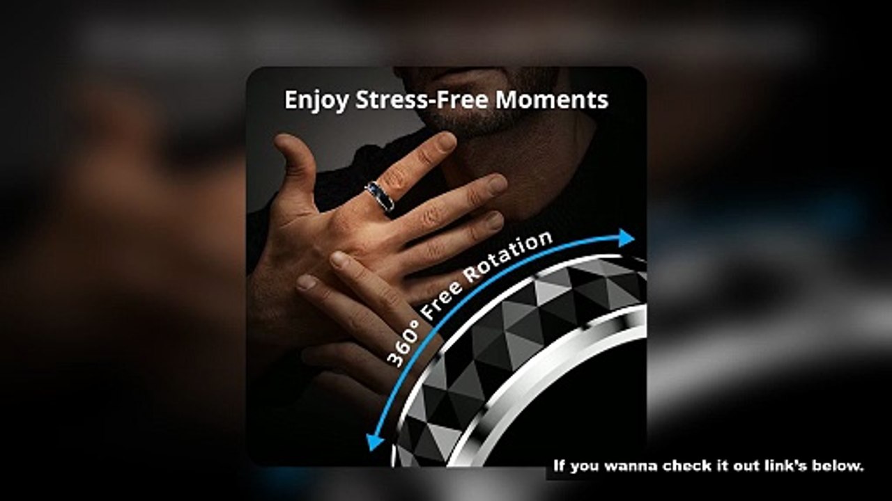 2024 COLMI R11 Smart Ring, Fidget Spinner Anxiety Relieve Ring with Charging Case for Men, Health Sl