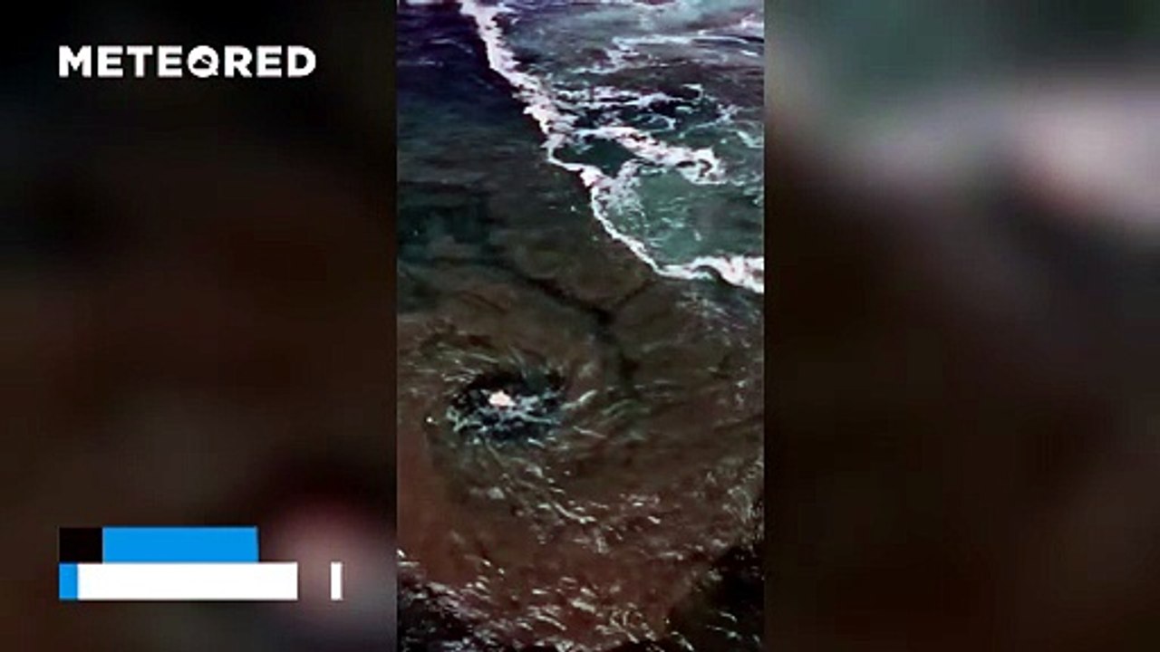 A strange whirlpool appears off the coast of Puerto Escondido, Mexico