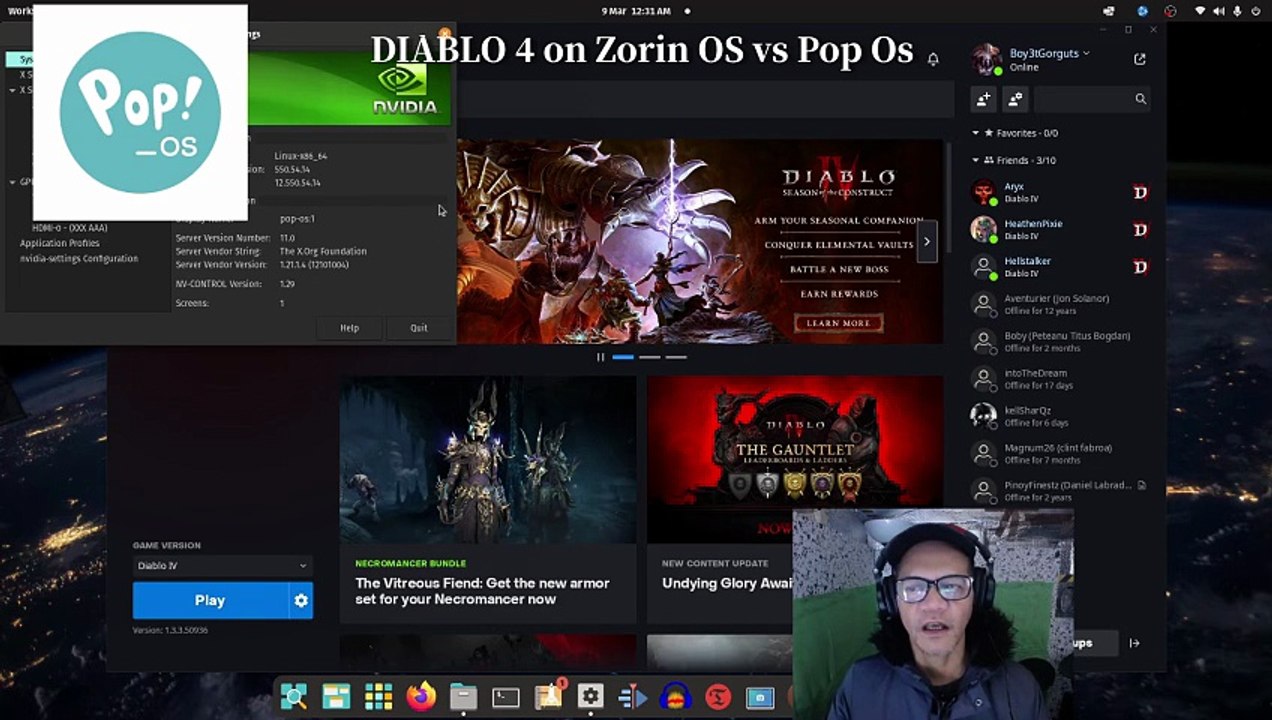 Diablo 4 on Zorin OS vs Pop Os  Linux game performance 2024