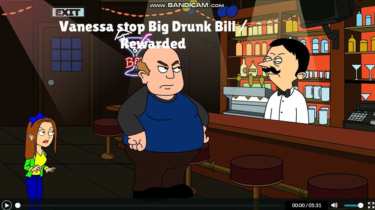 Vanessa stop Big Drunk Bill to steal People's Drink/Reward