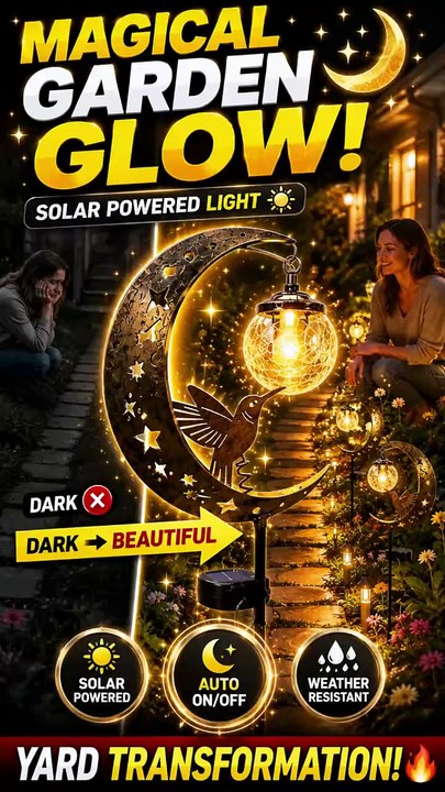 Hummingbird Moon Solar Garden Stake Light Review | Waterproof LED Outdoor Pathway Decor