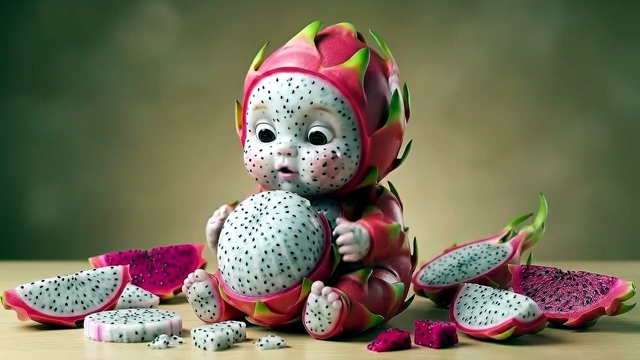 Cute or Creepy? Al Fruit Babies Bursting | The Ultimate Satisfying ASMR