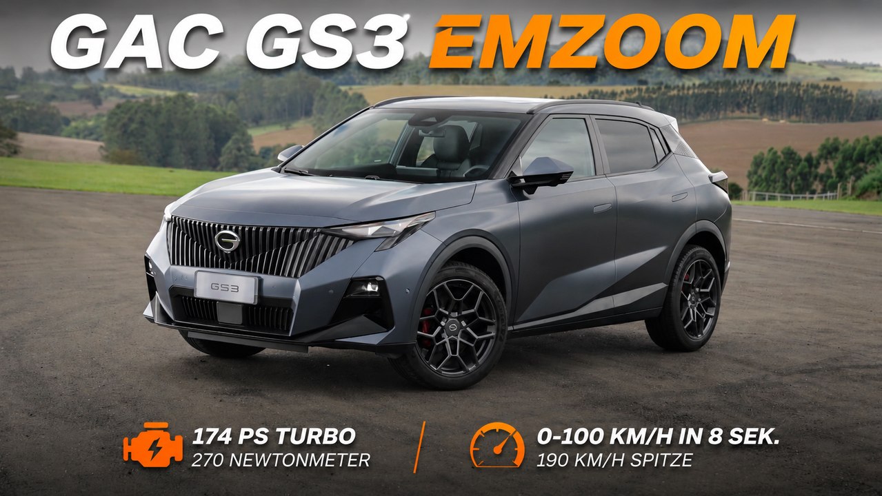 2026 GAC GS3 Emzoom: Kompakt-SUV mit 174 PS startet durch