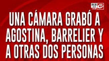 Femicidio de Agostina: una cámara grabó a la víctima, a Barrelier y a otras dos personas