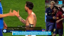 Messi y un emocionante encuentro con el hijo de un excompañero de Barcelona, Gudjohnsen