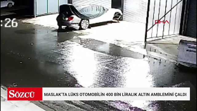 Maslak’ta lüks otomobilin 400 bin liralık altın amblemini çaldı; 'Şüpheliyle aynı kıyafeti giymişiz' dedi