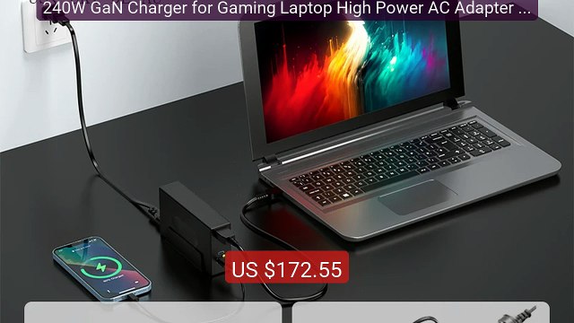 240W GaN Charger for Gaming Laptop High Power AC Adapter for Dell,... Best Deal 2026 | Shop Now!