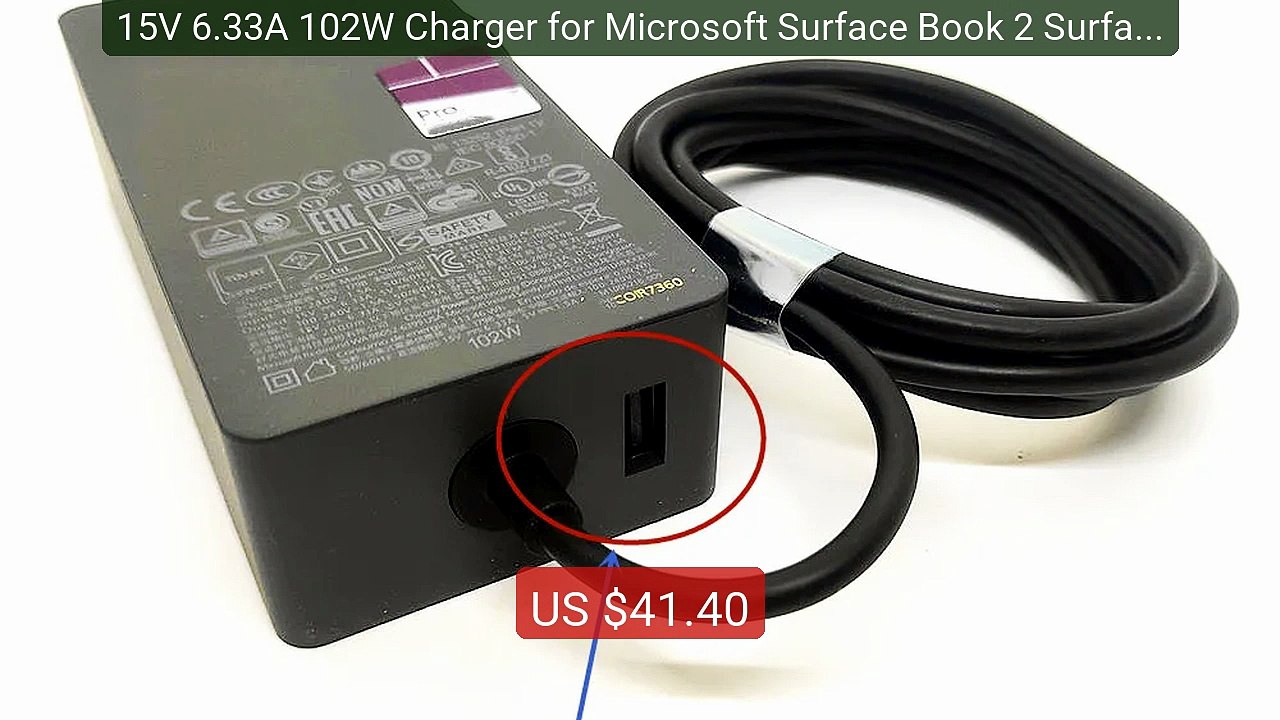 15V 6.33A 102W Charger for Microsoft Surface Book 2 Surface... -- Top Pick 2026 | Unbeatable Price!